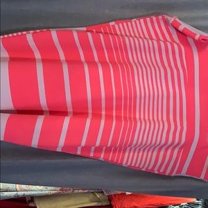 3x hot pink and white stripped Lularoe Cassie